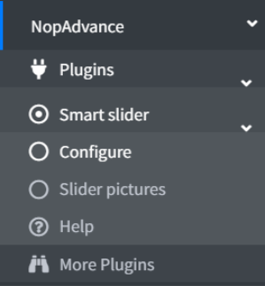 smart slider plugin menu